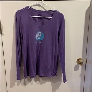 life is good v neck long sleeve